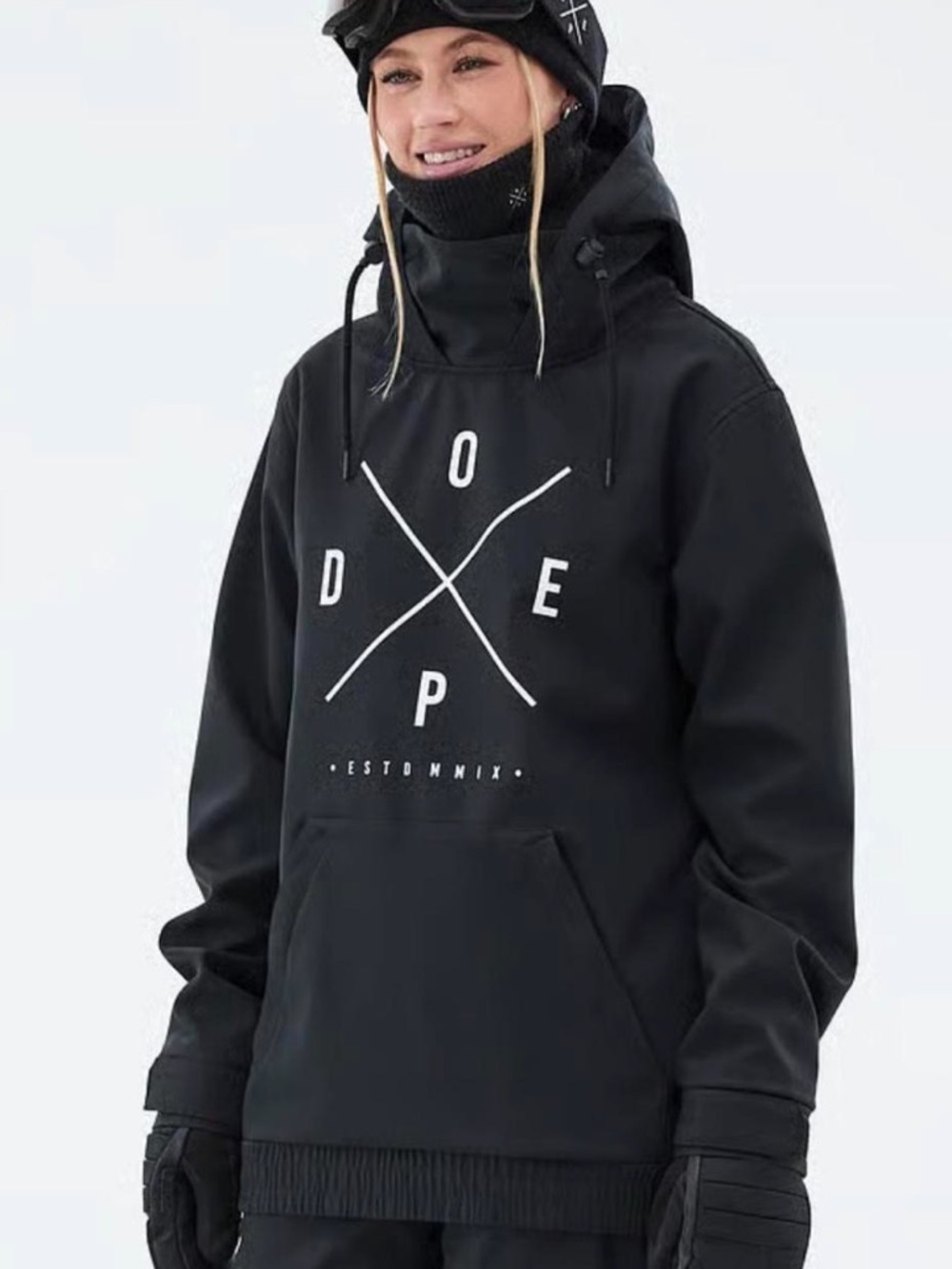 DOPE Yeti black windbreaker snow jacket